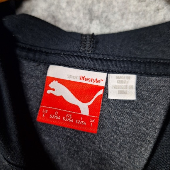 Puma Lightweight Hoodie Athleticwear Pullover Mens Large Gray‎ Colorblock - Picture 4 of 7